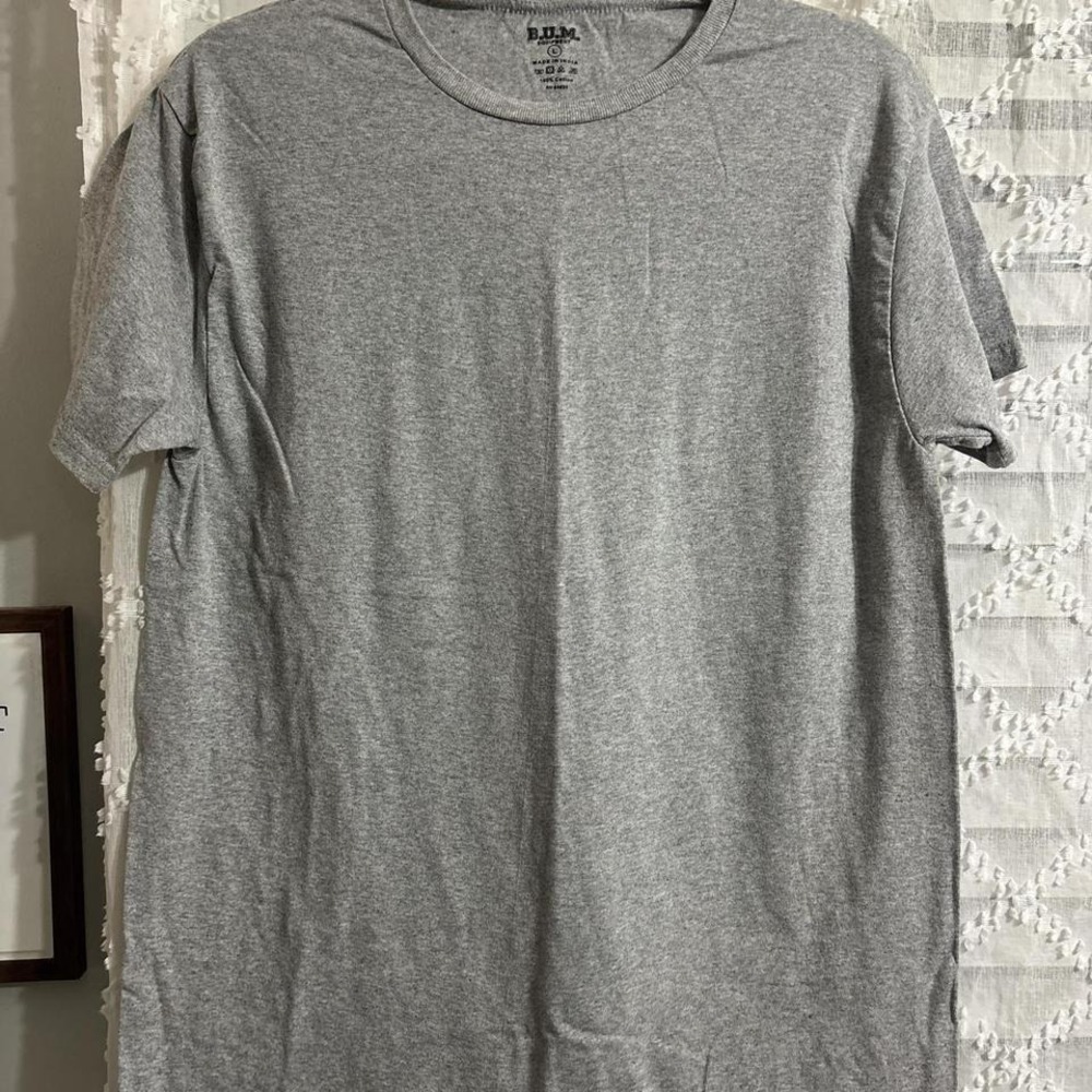 B.U.M. Equipment Mens Large Gray Short Sleeve‎ Crew Neck 100% Cotton T-Shirt L